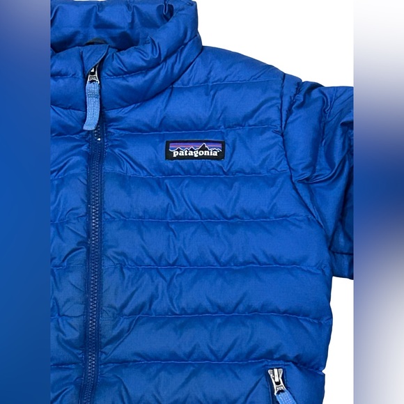 Patagonia Toddler Down Sweater Jacket 4T Blue Puffer Coat Kids Winter - Picture 5 of 12